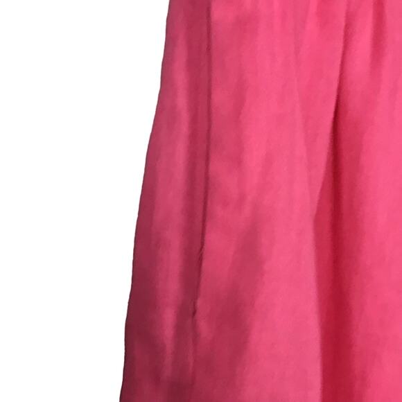 J. CREW Mini Skirt Sidewalk City Begonia Bright Pink Linen Pockets sz 4 Spring - Picture 5 of 11